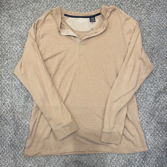 St. John’s Bay Sueded Jersey Henley - Picture 1 of 3